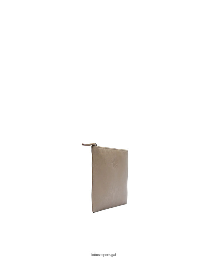 ponto Lottusse coleção lux envelope grão bezerro cinza 86F22T459 acessórios
