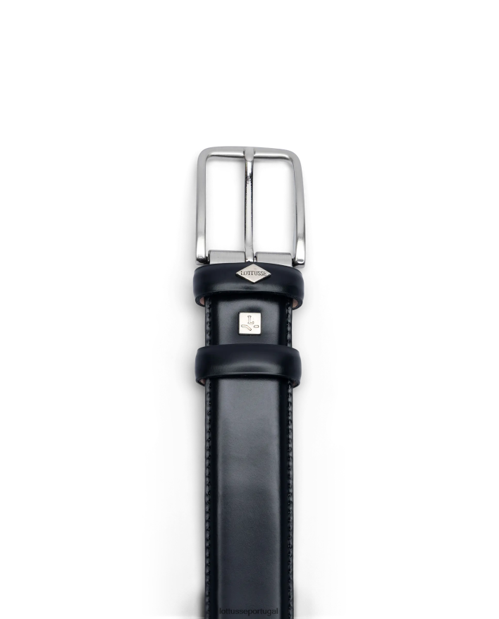 ponto Lottusse coleção fivela de panturrilha brilhante cinturon preto 86F22T432 acessórios