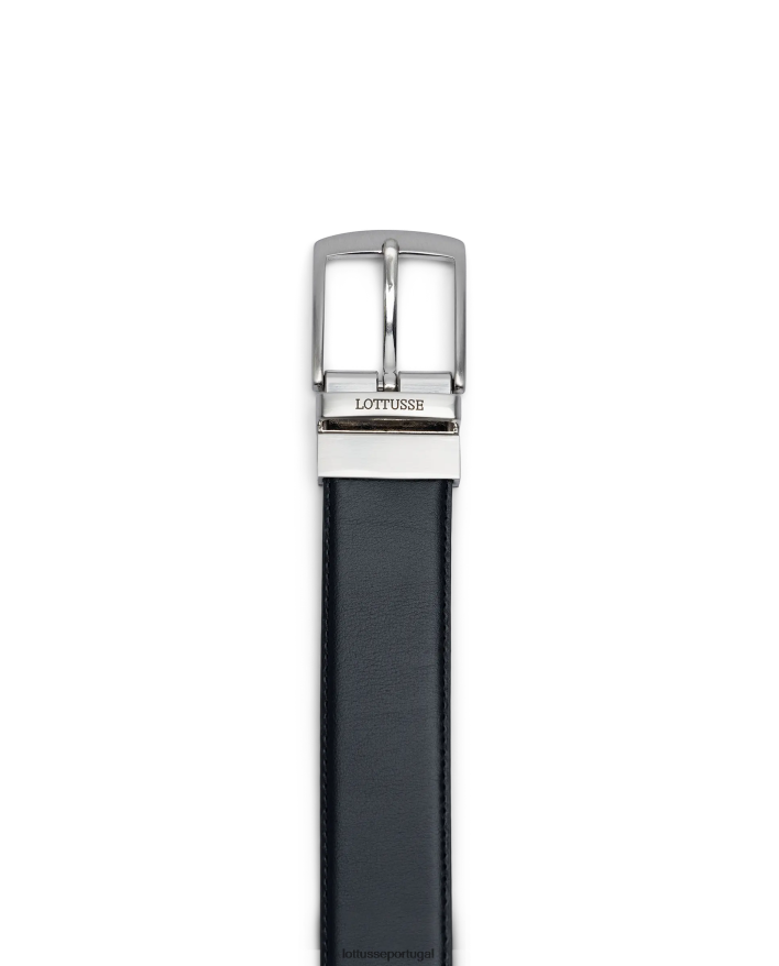 ponto Lottusse homens cinturones anilina bezerro reversível preto 86F22T198 acessórios