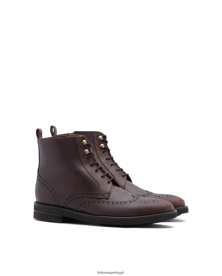 ponto Lottusse homens botas de bezerro de cera holborn marrom 86F22T149 calçados