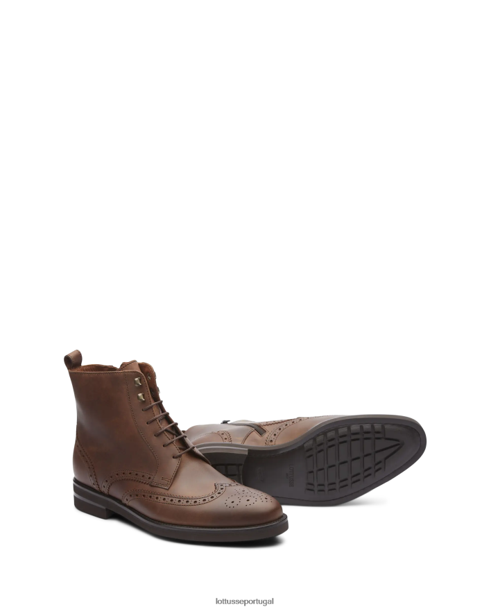 ponto Lottusse homens botas de bezerro de cera holborn marrom 86F22T149 calçados
