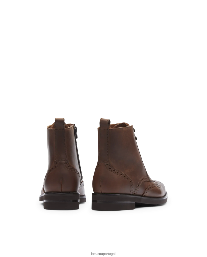 ponto Lottusse homens botas de bezerro de cera holborn marrom 86F22T149 calçados