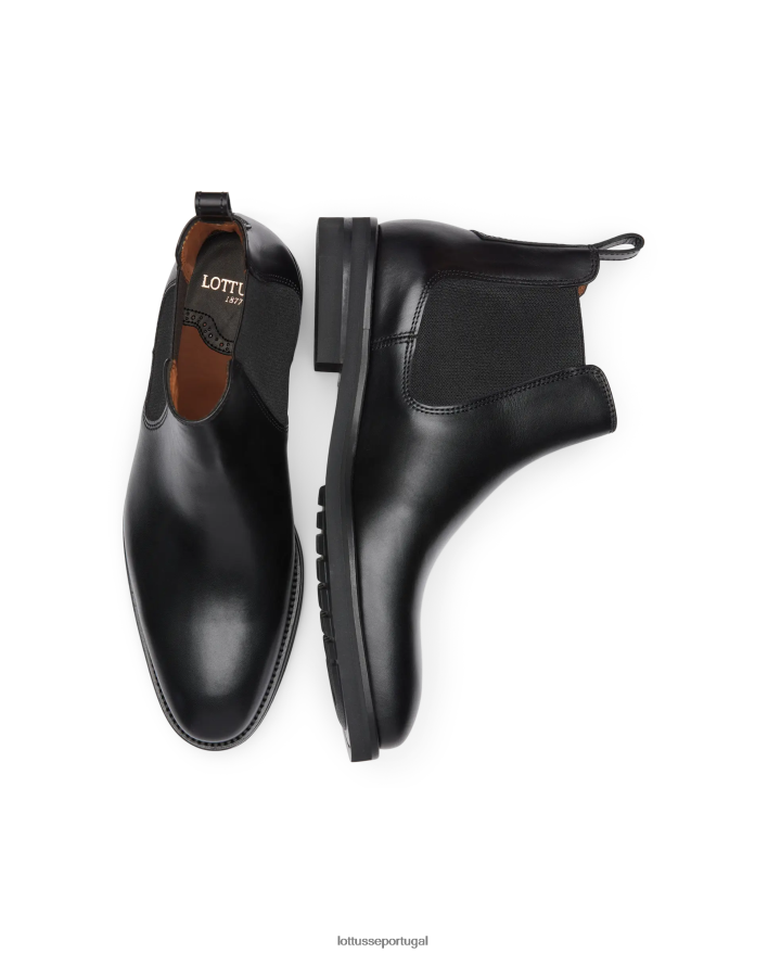 ponto Lottusse homens holborn botas de cano curto preto 86F22T17 calçados