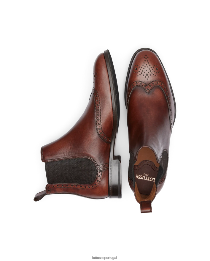 ponto Lottusse homens lenox botas de cano curto marrom 86F22T143 calçados