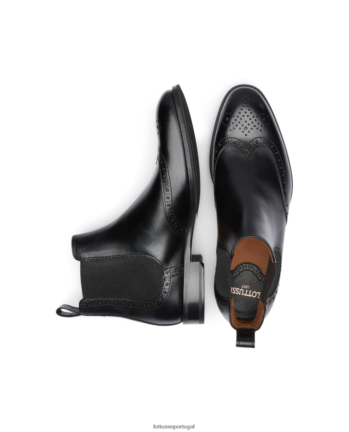 ponto Lottusse homens lenox botas de cano curto preto 86F22T142 calçados