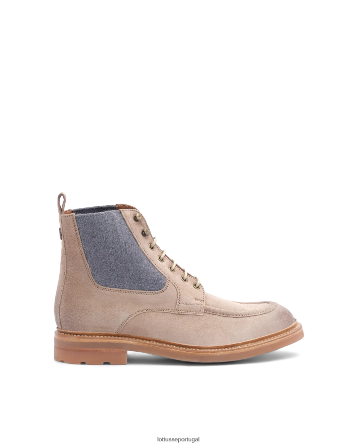 ponto Lottusse homens botas de camurça bonaire deer cinza 86F22T133 calçados