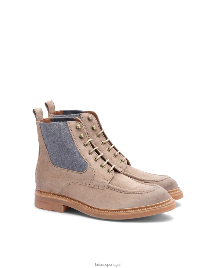 ponto Lottusse homens botas de camurça bonaire deer cinza 86F22T133 calçados