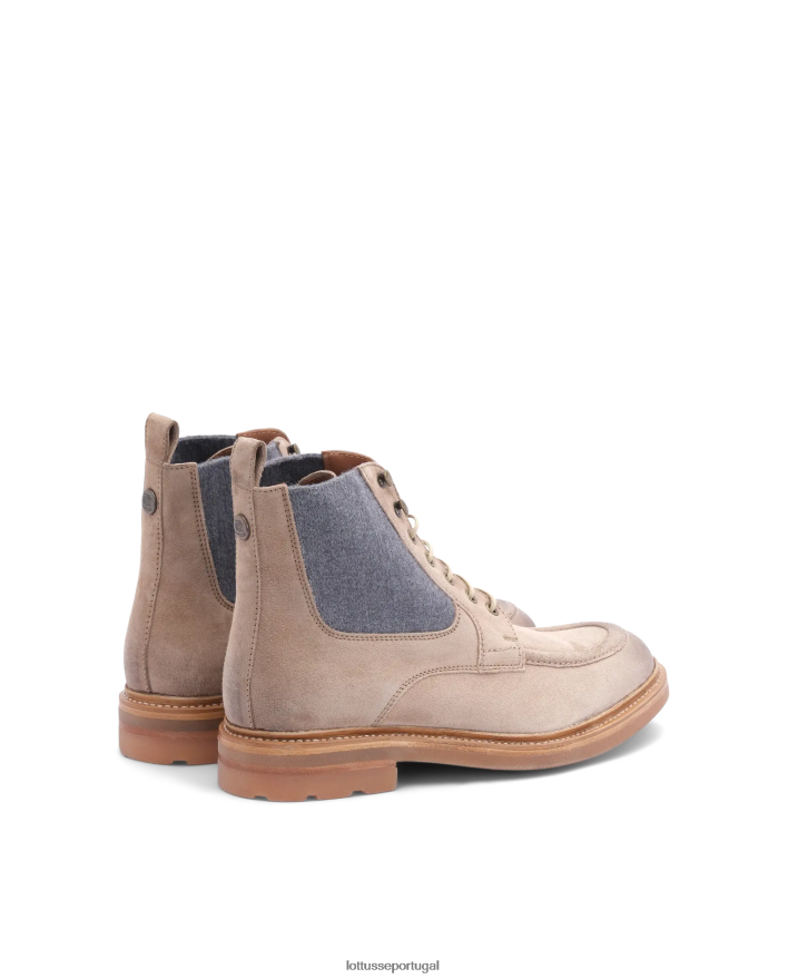 ponto Lottusse homens botas de camurça bonaire deer cinza 86F22T133 calçados