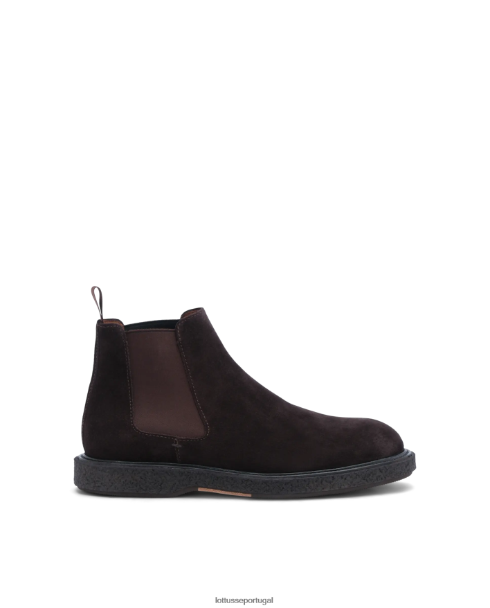 ponto Lottusse homens botas de camurça de bezerro Brisbane café 86F22T184 calçados