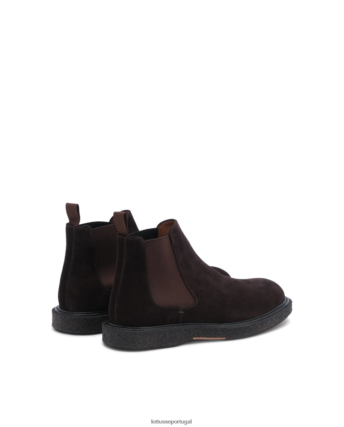 ponto Lottusse homens botas de camurça de bezerro Brisbane café 86F22T184 calçados
