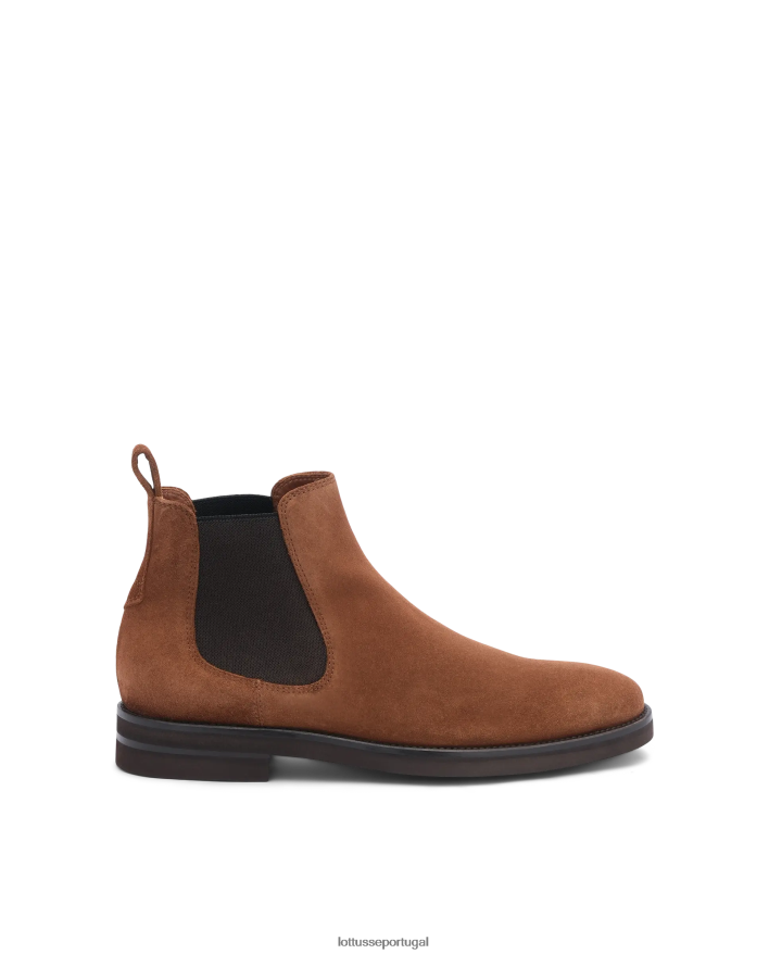 ponto Lottusse homens botas de camurça de bezerro holborn marrom 86F22T147 calçados