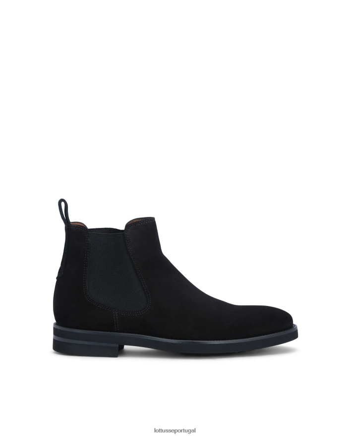 ponto Lottusse homens botas de camurça de bezerro holborn preto 86F22T146 calçados
