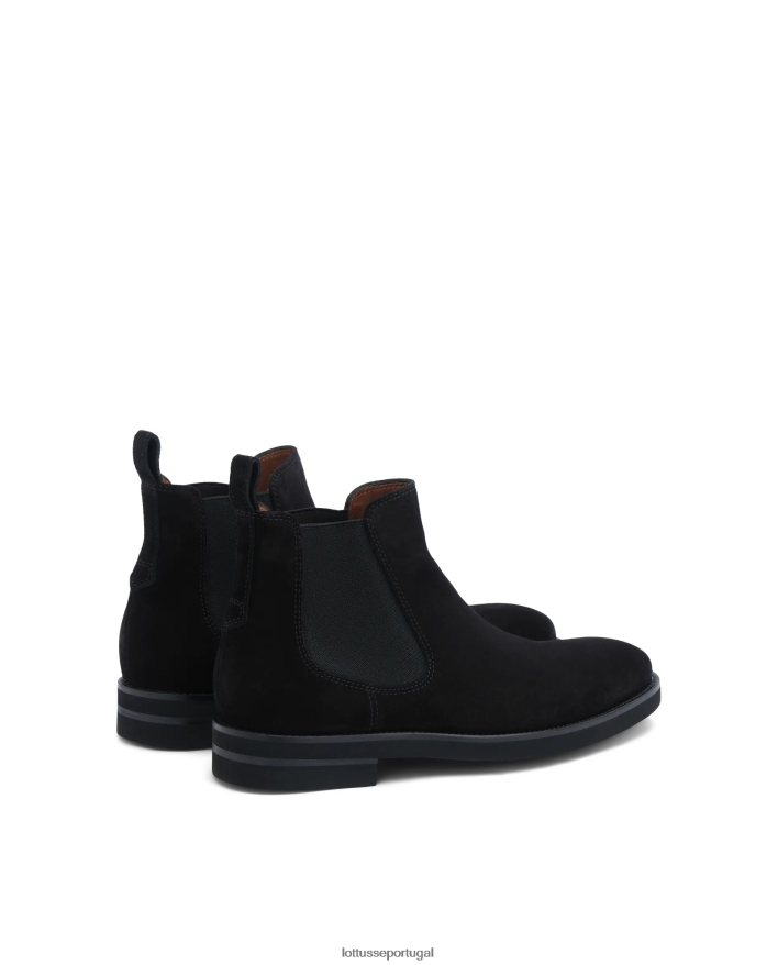 ponto Lottusse homens botas de camurça de bezerro holborn preto 86F22T146 calçados