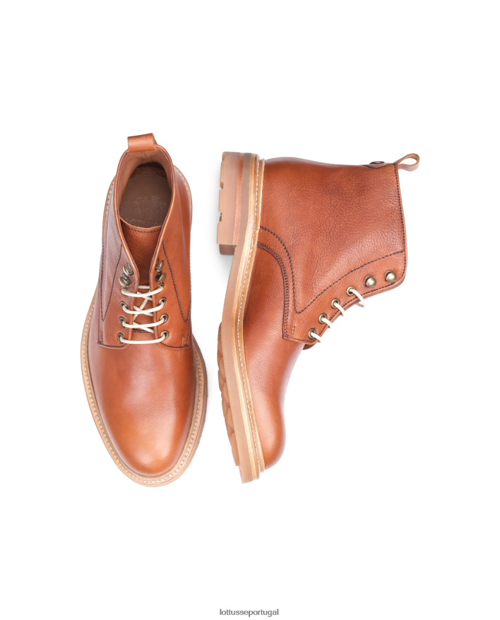 ponto Lottusse homens botas de renda bonaire marrom 86F22T132 calçados