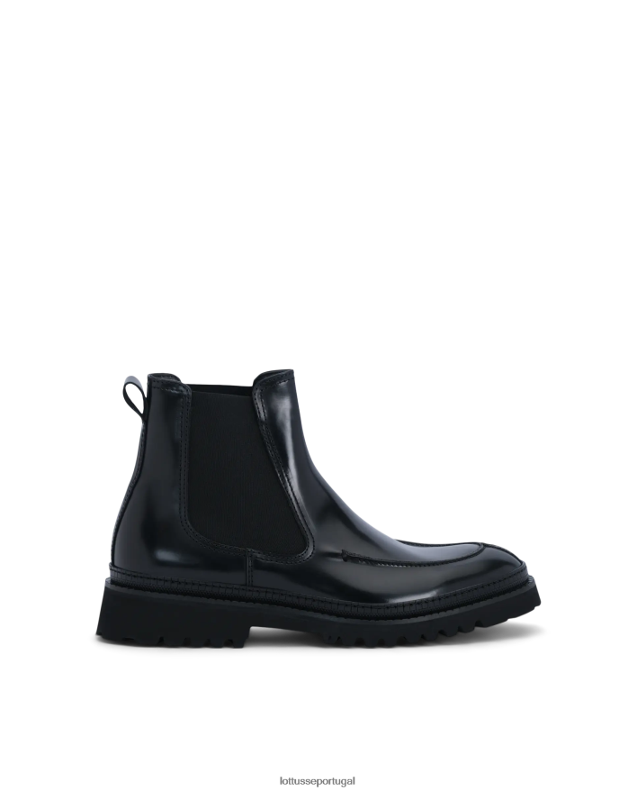 ponto Lottusse homens covent bezerro botas elásticas preto 86F22T174 calçados