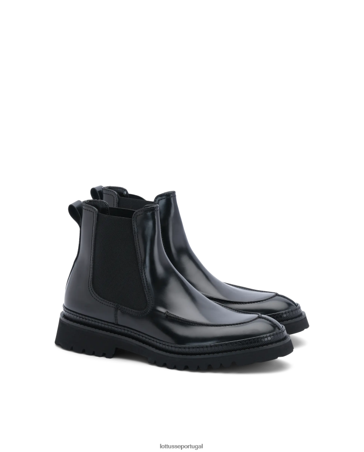 ponto Lottusse homens covent bezerro botas elásticas preto 86F22T174 calçados