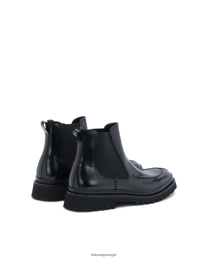 ponto Lottusse homens covent bezerro botas elásticas preto 86F22T174 calçados