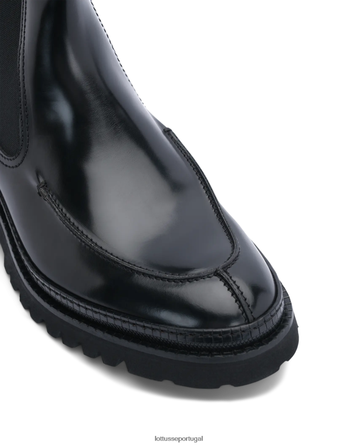 ponto Lottusse homens covent bezerro botas elásticas preto 86F22T174 calçados
