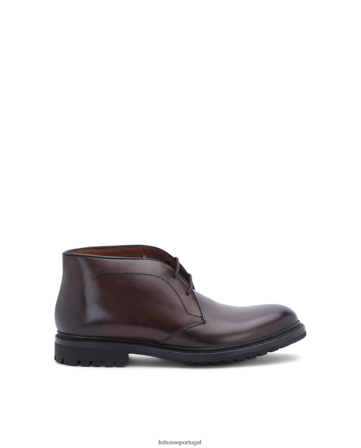 ponto Lottusse homens Bota Walton Crust com cano curto e anilina café 86F22T130 calçados