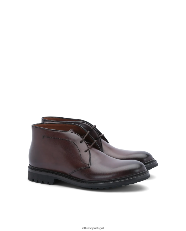 ponto Lottusse homens Bota Walton Crust com cano curto e anilina café 86F22T130 calçados