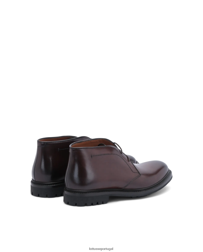 ponto Lottusse homens Bota Walton Crust com cano curto e anilina café 86F22T130 calçados