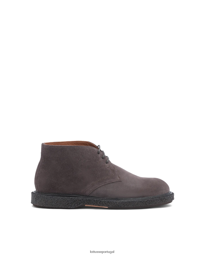 ponto Lottusse homens Botins de camurça de bezerro Brisbane cinza 86F22T182 calçados