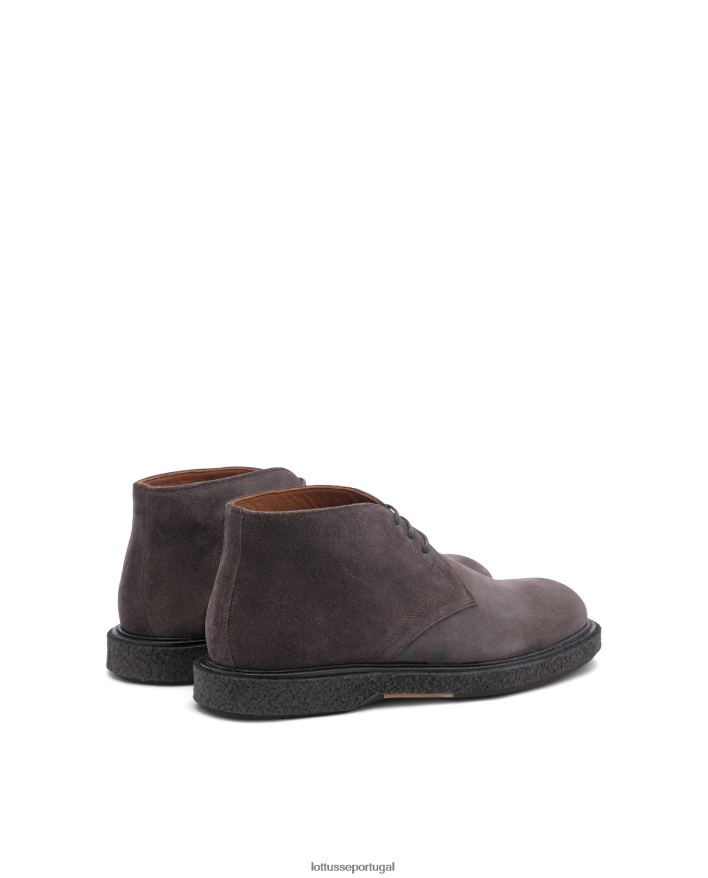 ponto Lottusse homens Botins de camurça de bezerro Brisbane cinza 86F22T182 calçados
