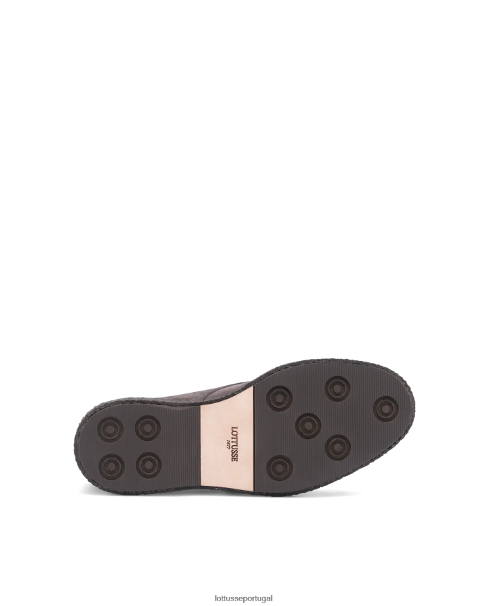 ponto Lottusse homens Botins de camurça de bezerro Brisbane cinza 86F22T182 calçados
