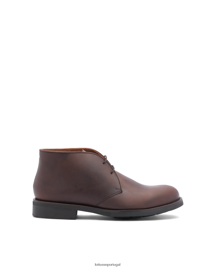 ponto Lottusse homens bota chelsea wax bezerro cano baixo marrom 86F22T186 calçados