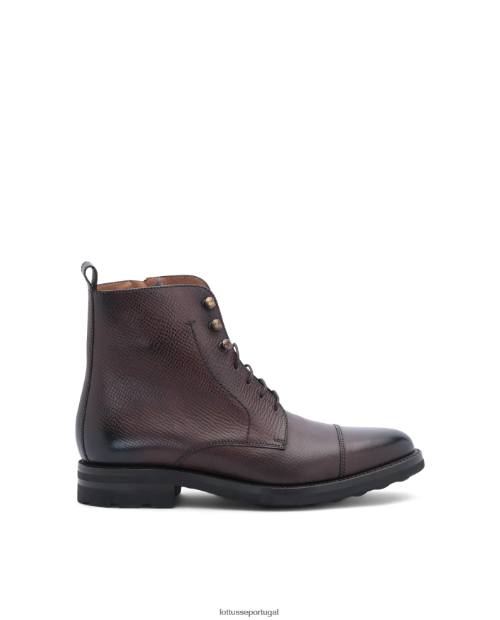 ponto Lottusse homens botins macios de bezerro premium café 86F22T129 calçados