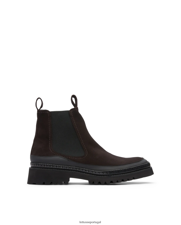 ponto Lottusse homens covent bota de camurça café 86F22T178 calçados