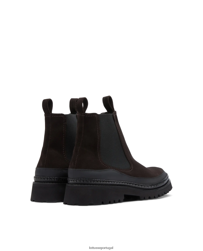 ponto Lottusse homens covent bota de camurça café 86F22T178 calçados