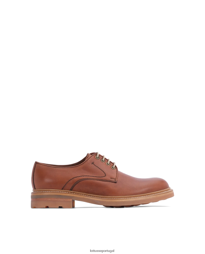 ponto Lottusse homens Bonaire bezerro soft derby marrom 86F22T131 calçados