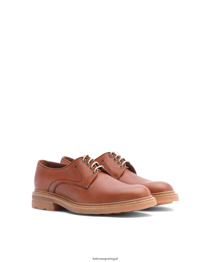ponto Lottusse homens Bonaire bezerro soft derby marrom 86F22T131 calçados