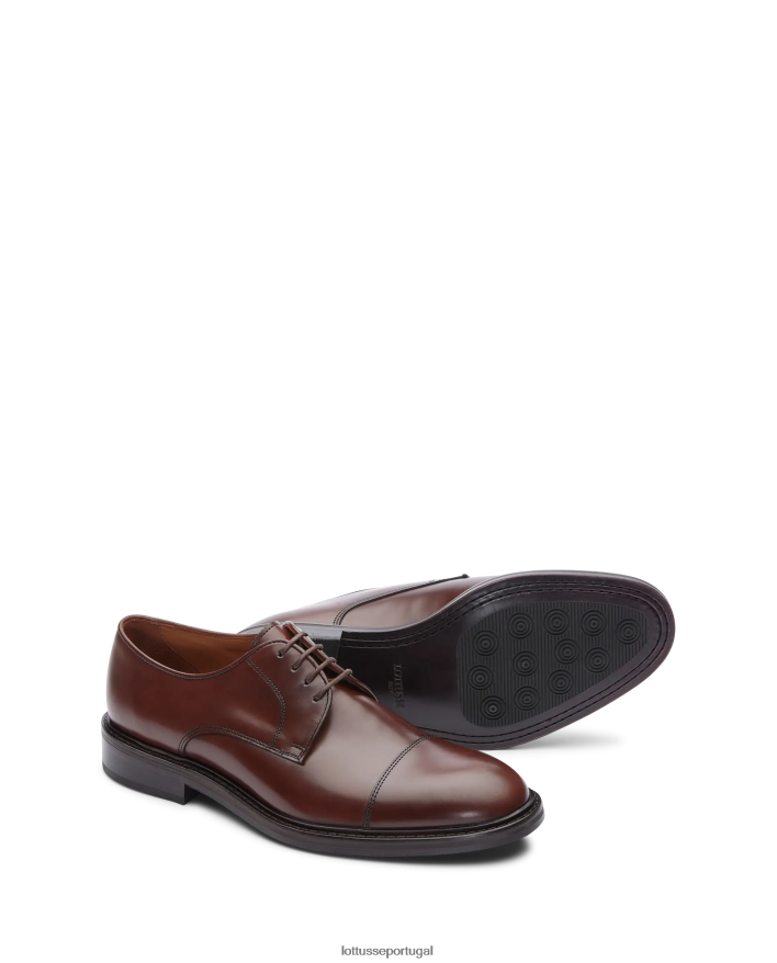 ponto Lottusse homens Harry's Bright Bezerro Derby marrom 86F22T26 calçados