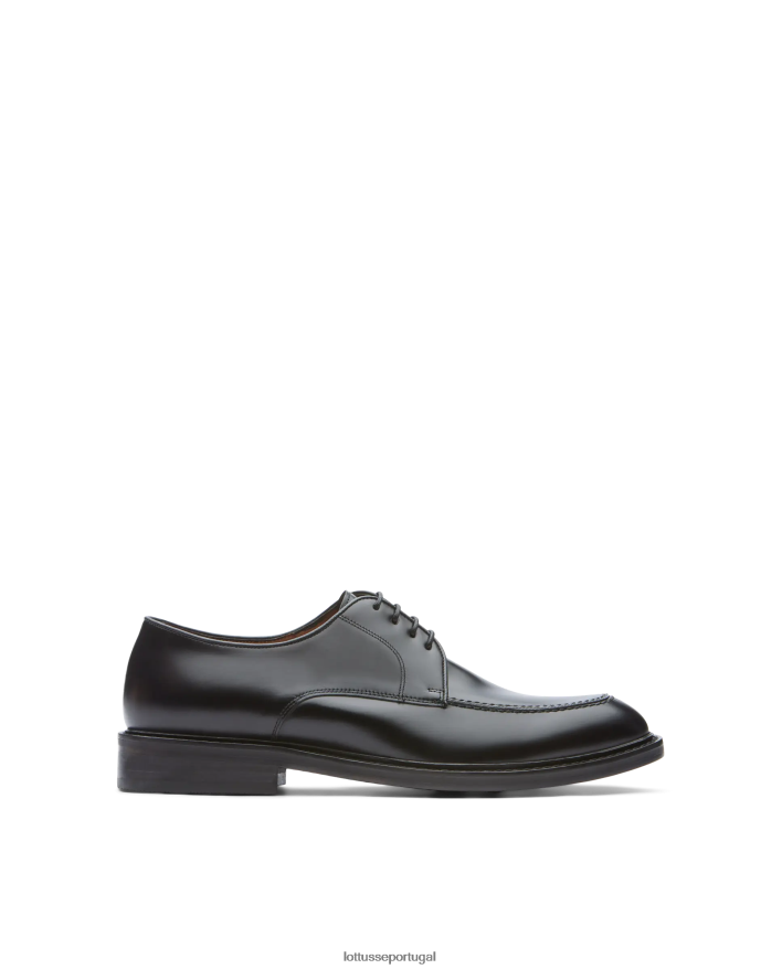 ponto Lottusse homens Harry's Bright Bezerro Derby preto 86F22T24 calçados