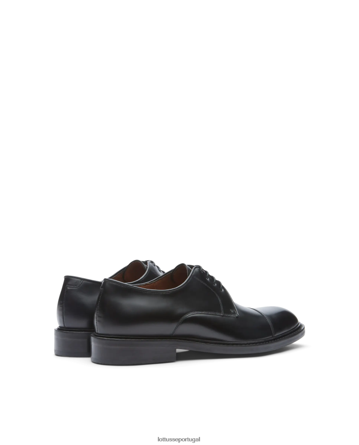 ponto Lottusse homens Harry's Bright Bezerro Derby preto 86F22T25 calçados