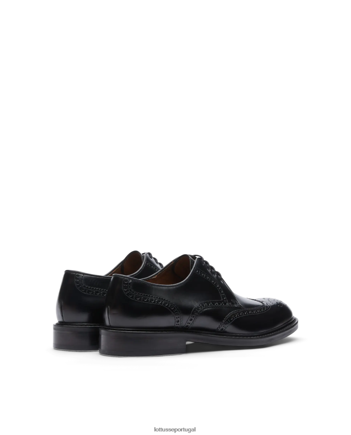 ponto Lottusse homens Harry's Bright Bezerro Derby preto 86F22T27 calçados
