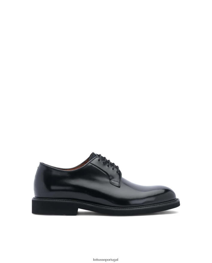 ponto Lottusse homens baltimore brilhante bezerro perfurado derby preto 86F22T153 calçados