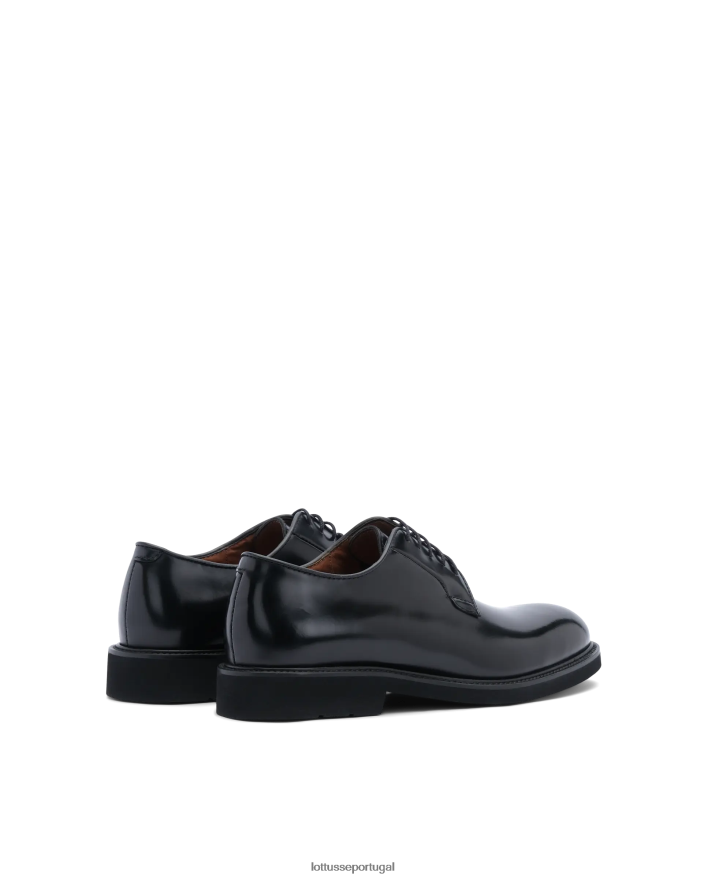 ponto Lottusse homens baltimore brilhante bezerro perfurado derby preto 86F22T153 calçados