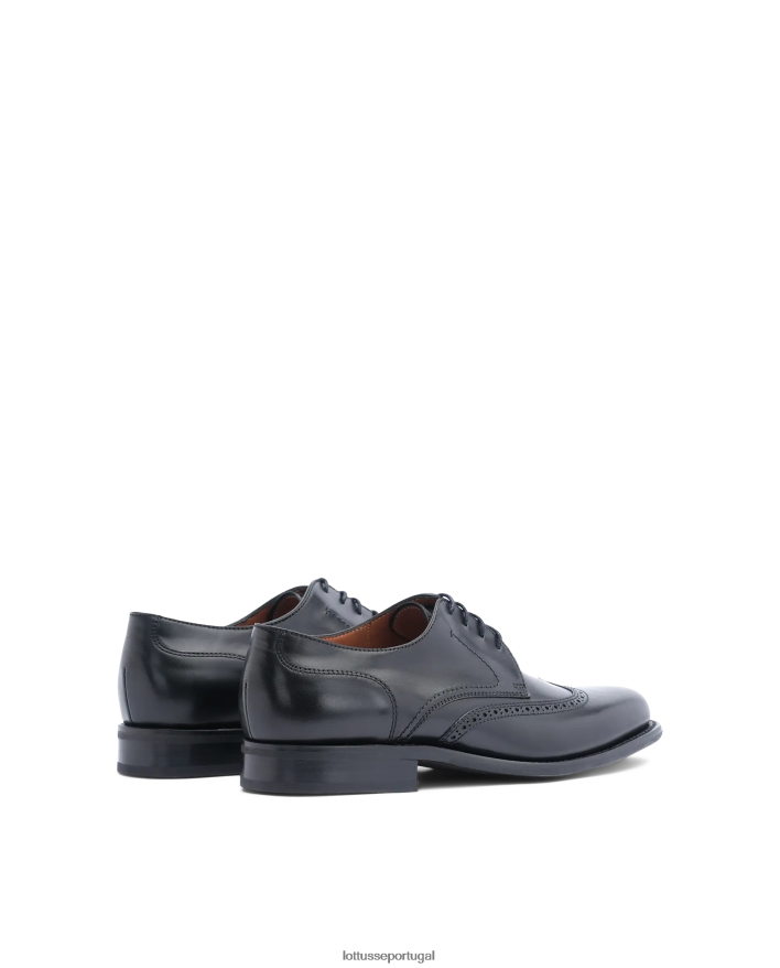 ponto Lottusse homens derby de bezerro brilhante premium preto 86F22T42 calçados