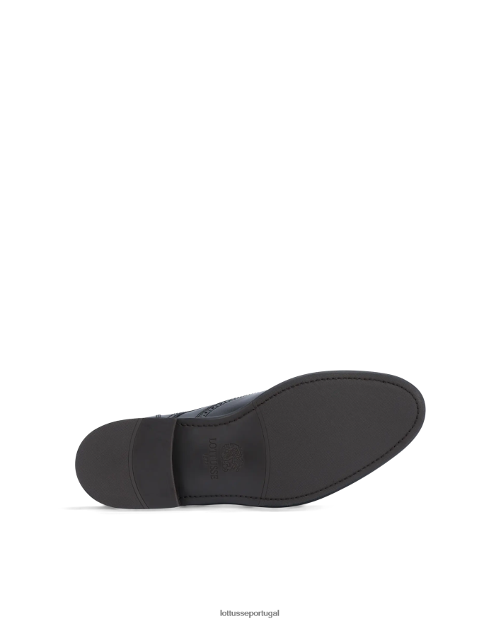 ponto Lottusse homens derby de bezerro brilhante premium preto 86F22T42 calçados