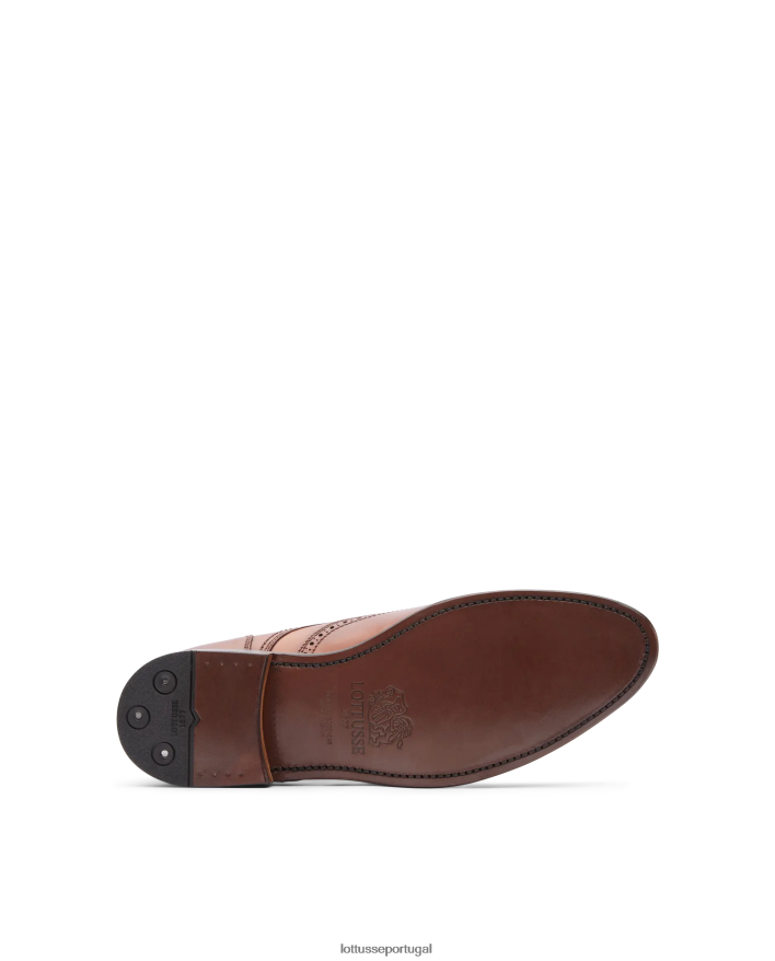 ponto Lottusse homens derby de bezerro de anilina de crosta premium marrom 86F22T62 calçados
