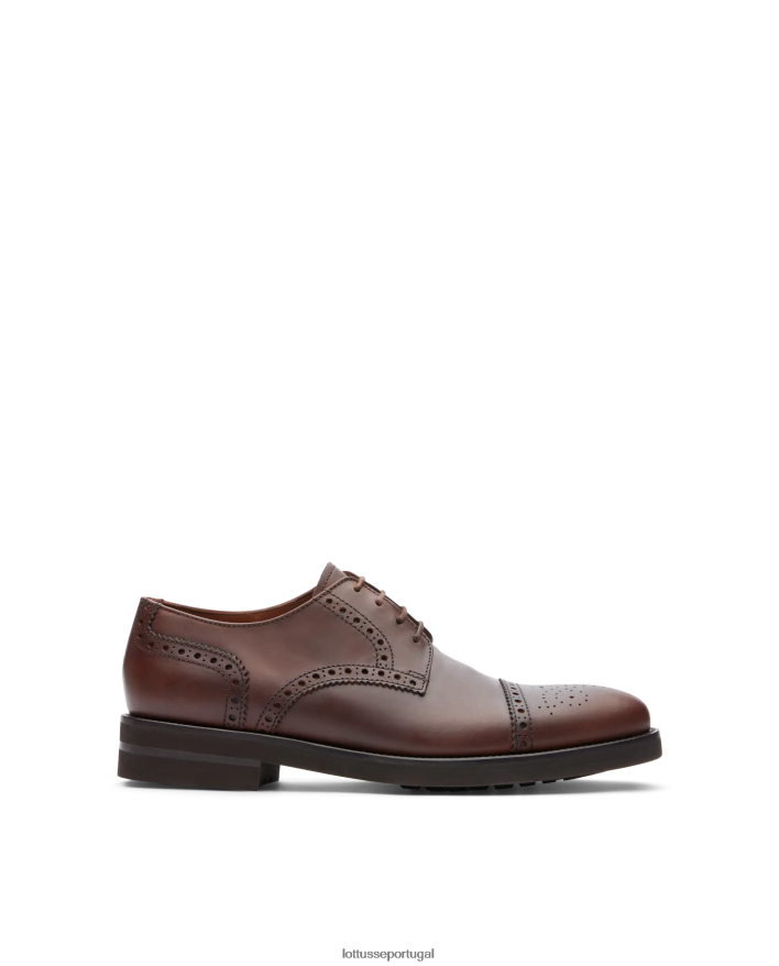 ponto Lottusse homens derby de bezerro de cera holborn marrom 86F22T148 calçados