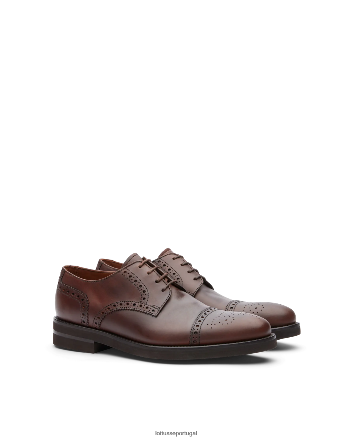 ponto Lottusse homens derby de bezerro de cera holborn marrom 86F22T148 calçados