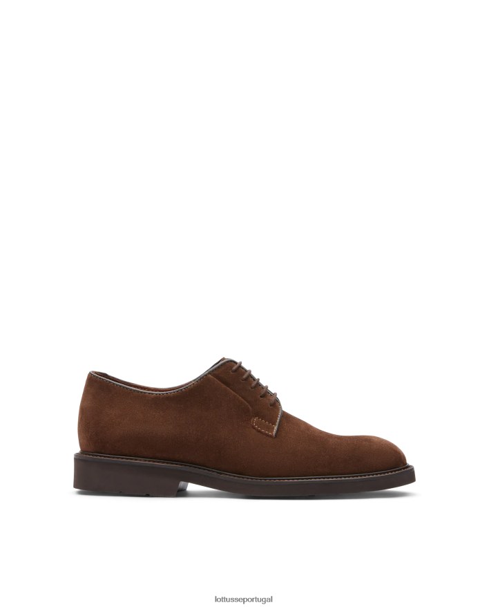 ponto Lottusse homens derby de camurça baltimore marrom 86F22T150 calçados