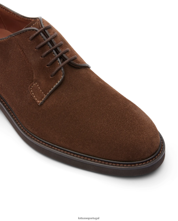 ponto Lottusse homens derby de camurça baltimore marrom 86F22T150 calçados