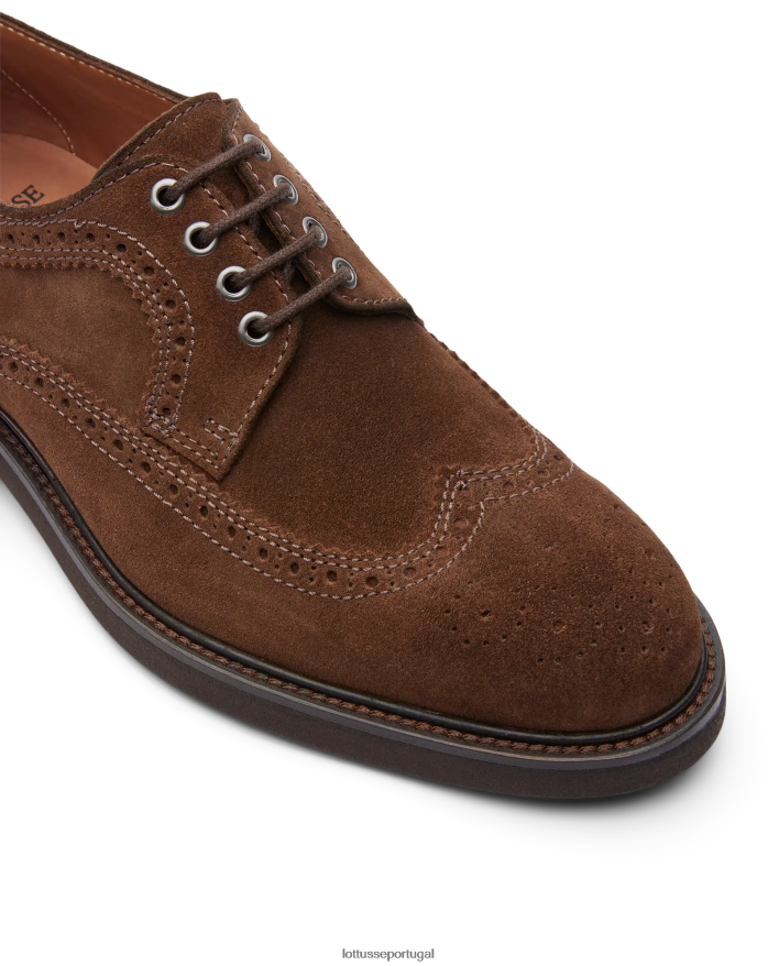 ponto Lottusse homens derby de camurça baltimore marrom 86F22T158 calçados