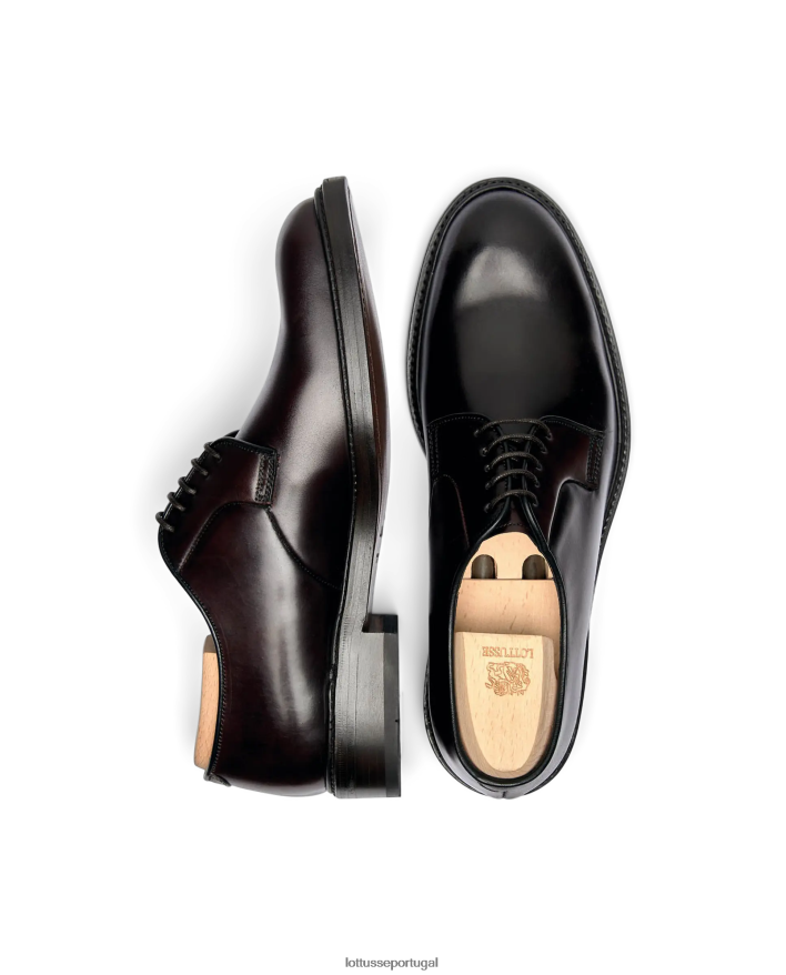ponto Lottusse homens glasgow shell cavalo cordovan derby marrom 86F22T59 calçados