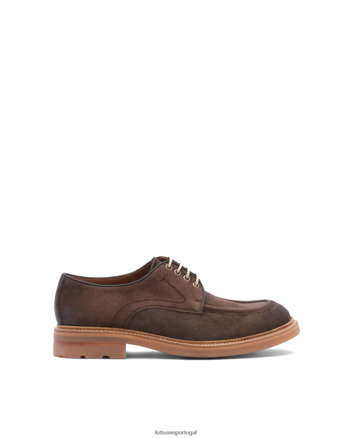 ponto Lottusse homens bonaire deer mocassins derby de camurça café 86F22T43 calçados